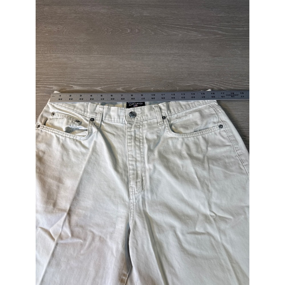 Polo Jeans Co Ralph Lauren Mens 33x33 Off White Straight Leg Cotton Pants - Picture 5 of 14